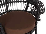 ΠΟΛΥΘΡΟΝΑ ROYAL PEACOCK HM9342.03 RATTAN ΜΑΥΡΟ-ΜΑΞΙΛΑΡΙ ΚΑΦΕ 114x72x150Yεκ.
