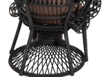 ΠΟΛΥΘΡΟΝΑ ROYAL PEACOCK HM9342.03 RATTAN ΜΑΥΡΟ-ΜΑΞΙΛΑΡΙ ΚΑΦΕ 114x72x150Yεκ.
