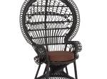 ΠΟΛΥΘΡΟΝΑ ROYAL PEACOCK HM9342.03 RATTAN ΜΑΥΡΟ-ΜΑΞΙΛΑΡΙ ΚΑΦΕ 114x72x150Yεκ.