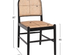 ΚΑΡΕΚΛΑ ΑΠΟ ΟΞΙΑ ΣΕ ΜΑΥΡΟ-RATTAN ΜΠΕΖ HM9407.02 43x50x87 εκ.
