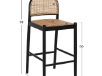 ΣΚΑΜΠΟ ΑΠΟ ΟΞΙΑ-RATTAN ΑΨΙΔΑ ΠΛΑΤΗ ΜΑΥΡΟ 43,5x50x98ΥεκHM9408.02