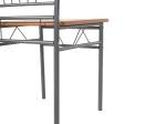 ΣΕΤ ΤΡΑΠΕΖΑΡΙΑΣ 5ΤΜΧ PEARY HM9416.12 ΜΕΤΑΛΛΟ ΑΣΗΜΙ-MDF ΣΟΝΑΜΑ 110x60x74Yεκ.