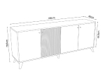 ΜΠΟΥΦΕΣ ΜΕΛΑΜΙΝΗΣ KRUDEN HM9446.11 ΜΑΥΡΟ-ΦΥΣΙΚΟ 180x40x78.6Υεκ.
