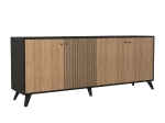 ΜΠΟΥΦΕΣ ΜΕΛΑΜΙΝΗΣ KRUDEN HM9446.11 ΜΑΥΡΟ-ΦΥΣΙΚΟ 180x40x78.6Υεκ.