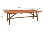 ΤΡΑΠΕΖΙ ΤΡΑΠΕΖΑΡΙΑΣ GROOVE HM9453.01 ΑΠΟ ΞΥΛΟ ΤΕΑΚ ΚΑΡΥΔΙ 260x120x79,5Υ εκ.