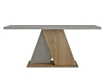 ΤΡΑΠΕΖΙ ΣΑΛΟΝΙΟΥ DILE HM9528.02 ΜΕΛΑΜΙΝΗ ΣΕ STONE TEXTURE ΓΚΡΙ-ΦΥΣΙΚΟ 110x55x47Υεκ.