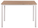 ΤΡΑΠΕΖΙ ΤΡΑΠΕΖΑΡΙΑΣ GOOSE HM9532.02 MDF SONAMA-ΛΕΥΚΟ ΜΕΤΑΛΛΟ 120X80Χ75Yεκ.