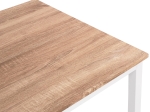 ΤΡΑΠΕΖΙ ΤΡΑΠΕΖΑΡΙΑΣ GOOSE HM9532.02 MDF SONAMA-ΛΕΥΚΟ ΜΕΤΑΛΛΟ 120X80Χ75Yεκ.