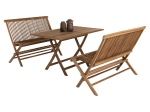ΣΕΤ ΤΡΑΠΕΖΑΡΙΑΣ ΕΞΩΤ. ΧΩΡΟΥ 3ΤΜΧ KENDALL HM11952 ΜΑΣΙΦ ΞΥΛΟ TEAK ΦΥΣΙΚΟ