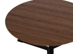 ΤΡΑΠΕΖΙ ΣΑΛΟΝΙΟΥ ΣΤΡΟΓΓΥΛΟ ROCKET HM9586.04 MDF WALNUT-ΜΑΥΡΗ ΣΑΓΡΕ ΒΑΣΗ Φ80x42Υεκ.