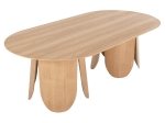 ΤΡΑΠΕΖΙ ΟΒΑΛ DENTY HM9611.01 MDF ΜΕ ΚΑΠΛΑΜΑ ΔΡΥΟΣ-ΦΥΣΙΚΟ ΟΑΚ 240x120x75Υεκ.