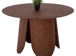 ΤΡΑΠΕΖΙ ΣΤΡΟΓΓΥΛΟ DENTY HM9612.02 MDF ΜΕ ΚΑΠΛΑΜΑ ΔΡΥΟΣ-ΧΡΩΜΑ ΚΑΡΥΔΙ Φ120x75Υεκ.