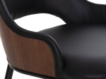 ΚΑΡΕΚΛΑ DELF HM9617.03 PU ΜΑΥΡΟ-ΜΑΥΡΑ ΜΕΤΑΛ. ΠΟΔΙΑ-ΞΥΛΙΝΗ ΠΛΑΤΗ ΚΑΡΥΔΙ 48x55x76Υεκ.