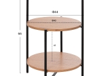 ΒΟΗΘΗΤΙΚΟ ΤΡΑΠΕΖΙ SYLO HM9618.01 MDF ΣΕ ΦΥΣΙΚΟ-ΜΑΥΡΟ ΜΕΤΑΛΛΟ Φ44x66Υεκ.