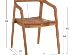 ΠΟΛΥΘΡΟΝΑ DEUS HM9621 ΞΥΛΟ TEAK 54x56x76Yεκ.
