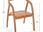 ΠΟΛΥΘΡΟΝΑ DEUS NEW HM9621.11 ΞΥΛΟ TEAK ΣΕ ΦΥΣΙΚΟ 54x54,5x78,5Υεκ.