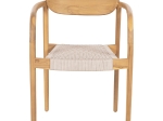 ΠΟΛΥΘΡΟΝΑ OSLO HM9636.07 ΞΥΛΟ TEAK ΦΥΣΙΚΟ & ΜΠΕΖ ΣΧΟΙΝΙ 55x54x80Yεκ.