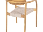 ΠΟΛΥΘΡΟΝΑ OSLO HM9636.07 ΞΥΛΟ TEAK ΦΥΣΙΚΟ & ΜΠΕΖ ΣΧΟΙΝΙ 55x54x80Yεκ.