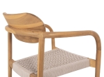 ΠΟΛΥΘΡΟΝΑ OSLO HM9636.07 ΞΥΛΟ TEAK ΦΥΣΙΚΟ & ΜΠΕΖ ΣΧΟΙΝΙ 55x54x80Yεκ.