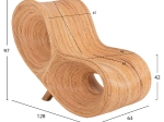 ΠΟΛΥΘΡΟΝΑ CURVY LOUNGE HM9645.01 ΑΠΟ RATTAN ΣΕ ΦΥΣΙΚΗ ΑΠΟΧΡΩΣΗ 63x128x97Y εκ.