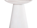 ΒΟΗΘΗΤΙΚΟ ΤΡΑΠΕΖΙ ΣΤΡΟΓΓΥΛΟ ROSS HM9708 ΜΑΣΙΦ ΞΥΛΟ MANGO ΣΕ ΛΕΥΚΟ Φ45x48Υεκ.