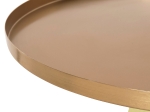 ΤΡΑΠΕΖΙ ΣΑΛΟΝΙΟΥ SCAL HM9724 ΒΑΣΗ ΠΡΑΣΙΝΟ ΓΥΑΛΙ-TOP ΧΡΥΣΟ ΜΕΤΑΛΛΟ Φ76x43,5Υεκ