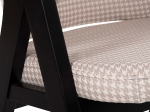 ΚΑΡΕΚΛΑ HANA HM9746.01 RUBBERWOOD ΣΕ ΜΑΥΡΟ ΧΡΩΜΑ-ΜΠΕΖ ΥΦΑΣΜΑ 55x60x84Yεκ.