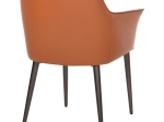 ΠΟΛΥΘΡΟΝΑ ΤΡΑΠΕΖΑΡΙΑΣ HELM HM9767.01 CAMEL PU-ΓΚΡΙ ΜΕΤΑΛΛΙΚΑ ΠΟΔΙΑ 61x56x77Υεκ.