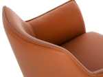 ΠΟΛΥΘΡΟΝΑ ΤΡΑΠΕΖΑΡΙΑΣ HELM HM9767.01 CAMEL PU-ΓΚΡΙ ΜΕΤΑΛΛΙΚΑ ΠΟΔΙΑ 61x56x77Υεκ.