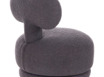 ΣΚΑΜΠΟ ΜΕ ΠΛΑΤΗ ΠΕΡΙΣΤΡΕΦΟΜΕΝΟ KRIVIO HM9775.01 ΓΚΡΙ TEDDY ΥΦΑΣΜΑ 52x53x60Yεκ.
