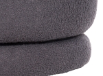 ΣΚΑΜΠΟ ΜΕ ΠΛΑΤΗ ΠΕΡΙΣΤΡΕΦΟΜΕΝΟ KRIVIO HM9775.01 ΓΚΡΙ TEDDY ΥΦΑΣΜΑ 52x53x60Yεκ.