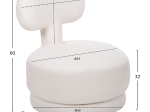 ΣΚΑΜΠΟ ΜΕ ΠΛΑΤΗ ΠΕΡΙΣΤΡΕΦΟΜΕΝΟ KRIVIO HM9775.05 ΛΕΥΚΟ TEDDY ΥΦΑΣΜΑ 52x53x60Yεκ.