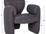 ΠΟΛΥΘΡΟΝΑ HARTT HM9777.01 ΓΚΡΙ TEDDY ΥΦΑΣΜΑ 84x74x87Yεκ.