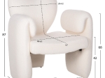 ΠΟΛΥΘΡΟΝΑ HARTT HM9777.05 ΛΕΥΚΟ TEDDY ΥΦΑΣΜΑ 84x74x87Yεκ.
