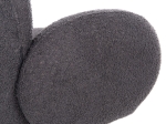 ΠΟΛΥΘΡΟΝΑ ΠΕΡΙΣΤΡΕΦ. WINON HM9778.01 ΓΚΡΙ TEDDY ΥΦΑΣΜΑ-ΜΑΥΡΟ ΜΕΤΑΛΛΟ 65x67x92Υ εκ.