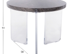 ΤΡΑΠΕΖΙ ΣΑΛΟΝΙΟΥ ACRYCON HM9780.01 MDF ME ΥΔΑΤΟΑΠΩΘΗΤΙΚΗ ΕΠΙΣΤΡΩΣΗ-ΑΚΡΥΛΙΚΑ ΠΟΔΙΑ Φ64x51Yεκ.