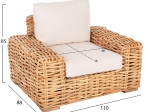 ΠΟΛΥΘΡΟΝΑ TROPEL HM9810 ΞΥΛΟ MANGO-RATTAN ΦΥΣΙΚΟ-ΛΕΥΚΑ ΜΑΞΙΛΑΡΙΑ 110x88x70-85Υεκ.