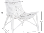 ΚΑΡΕΚΛΑ ΕΞΩΤ.ΧΩΡΟΥ CELLION HM9812.03 ΡΑΒΔΟΙ RATTAN ΣΕ ΛΕΥΚΟ ΧΡΩΜΑ 76x72x83Υεκ.