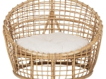 ΠΟΛΥΘΡΟΝΑ ENTO HM9814 RATTAN ΣΕ ΦΥΣΙΚΟ-ΛΕΥΚΟ ΜΑΞΙΛΑΡΙ 103x92x81Yεκ.