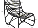 ΠΟΛΥΘΡΟΝΑ GRINN HM9815.02 ΡΑΒΔΟΙ RATTAN ΣΕ ΜΑΥΡΟ 56,5x73,5x79,5Υ εκ.--Β' ΔΙΑΛΟΓΗΣ