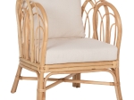 ΠΟΛΥΘΡΟΝΑ ESTOR HM9817 RATTAN ΣΕ ΦΥΣΙΚΟ-ΛΕΥΚΟ ΜΑΞΙΛΑΡΙ 78x75x92Υ εκ.