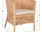 ΠΟΛΥΘΡΟΝΑ APRON HM9818 RATTAN ΠΛΕΚΤΟ ΣΕ ΦΥΣΙΚΟ-ΛΕΥΚΟ ΜΑΞΙΛΑΡΙ 75x70x85Υεκ.