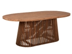 ΤΡΑΠΕΖΙ ΤΡΑΠΕΖΑΡΙΑΣ REMIK HM9835 RECYCLED ΤΕΑΚ ΣΕ ΦΥΣΙΚΟ 100x200x75,5Yεκ. TOP 4εκ.