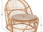 ΠΟΛΥΘΡΟΝΑ ENTROPY HM9840.01 RATTAN ΦΥΣΙΚΟ ΜΕ ΕΚΡΟΥ ΜΑΞΙΛΑΡΙ 80x97x85Υεκ.