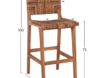 ΣΚΑΜΠΟ ΜΠΑΡ WALTER HM9841 ΞΥΛO TEAK ΣΕ ΦΥΣΙΚΟ-ΨΑΘΑ 46x55x105Υ εκ.