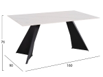 ΤΡΑΠΕΖΙ ΤΡΑΠΕΖΑΡΙΑΣ POSE HM9851.01 ΜΑΥΡΑ ΜΕΤΑΛ.ΠΟΔΙΑ-ΛΕΥΚΟ ΚΕΡΑΜΙΚΟ TOP 160x90x76Υεκ