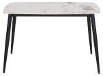ΤΡΑΠΕΖΙ RAVEN HM9854.01 ΚΕΡΑΜΙΚΟ TOP ΛΕΥΚΟ ΜΑΡΜΑΡΟ-ΜΑΥΡΟ ΜΕΤΑΛΛΟ 117,5x67,5x76Υεκ.