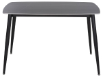 ΤΡΑΠΕΖΙ RAVEN HM9854.02 ΚΕΡΑΜΙΚΟ TOP ΜΑΥΡΟ ΜΑΡΜΑΡΟ-ΜΑΥΡΟ ΜΕΤΑΛΛΟ 117,5x67,5x76Υεκ.
