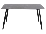 ΤΡΑΠΕΖΙ RAVEN HM9856 ΚΕΡΑΜΙΚΟ TOP ΑΝΘΡΑΚΙ ΜΑΡΜΑΡΟ-ΜΑΥΡΟ ΜΕΤΑΛΛΟ 140x80x76Υεκ.