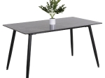 ΤΡΑΠΕΖΙ RAVEN HM9856 ΚΕΡΑΜΙΚΟ TOP ΑΝΘΡΑΚΙ ΜΑΡΜΑΡΟ-ΜΑΥΡΟ ΜΕΤΑΛΛΟ 140x80x76Υεκ.